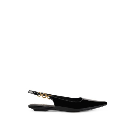 Limited Time Offer Alana Slingback Flats  - Black Patent Leather In Stock