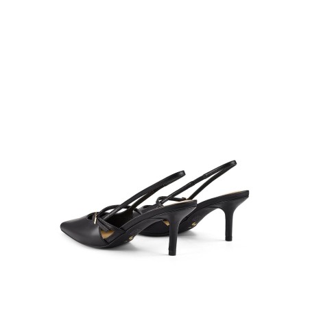 Limited Time Offer York Slingback Heel - Black Leather Hot New Item