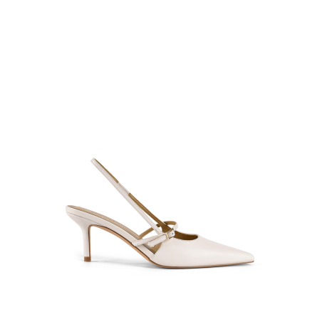 Limited Time Offer York Slingback Heel - Chalk Leather New Collection