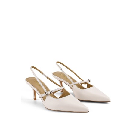 Limited Time Offer York Slingback Heel - Chalk Leather New Collection