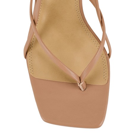 Limited Time Offer Santorini Strappy Thong Sandal - Almond Tan Leather Just In