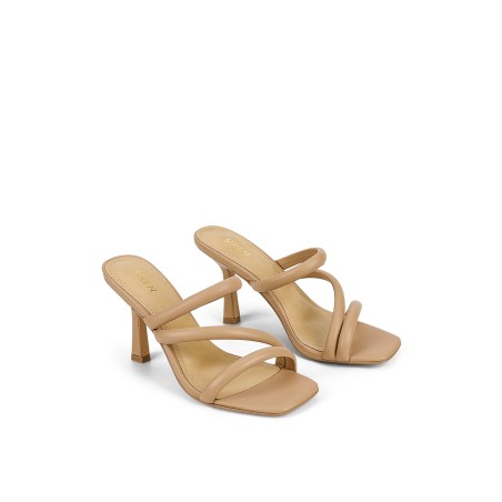 Limited Time Offer Spence Heeled Sandals - Almond Leather On Hand Now