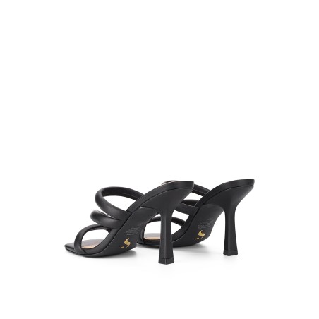 Limited Time Offer Spence Heeled Sandals - Black Leather Fresh Release