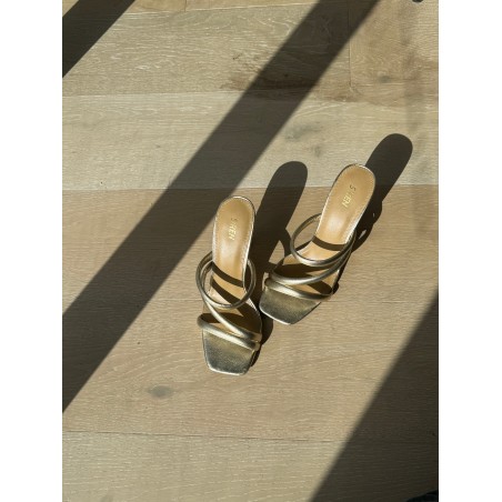 Limited Time Offer Spence Heeled Sandals - Gold Metallic Leather Just Launched