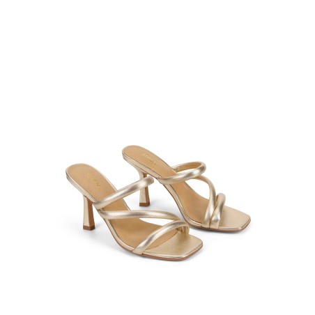 Limited Time Offer Spence Heeled Sandals - Gold Metallic Leather Just Launched