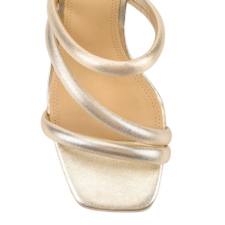 Limited Time Offer Spence Heeled Sandals - Gold Metallic Leather Just Launched