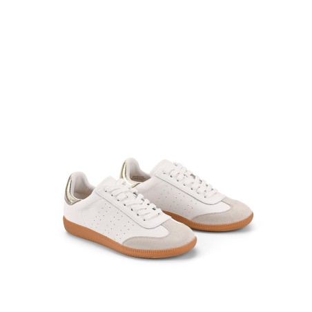 Limited Time Offer Sutton Cupsole Sneaker - White/Gold Leather Hot New Item