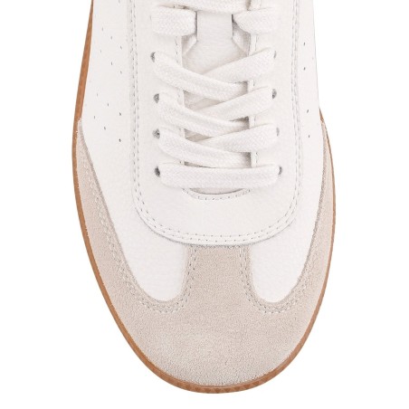 Limited Time Offer Sutton Cupsole Sneaker - White/Gold Leather Hot New Item