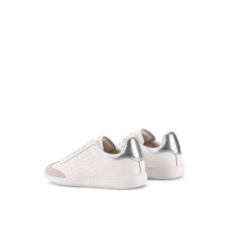 Limited Time Offer Sutton Cupsole Sneaker - White/Silver Leather New Collection