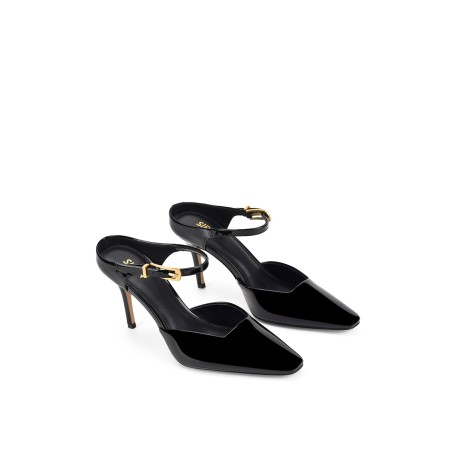 Limited Time Offer Verde Closed Toe Mules - Black Patent Leather Available for Immediate Shipping