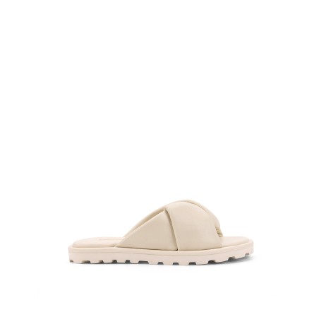 Limited Time Offer Westy Puffy Slides - Beige Leather Latest Edition