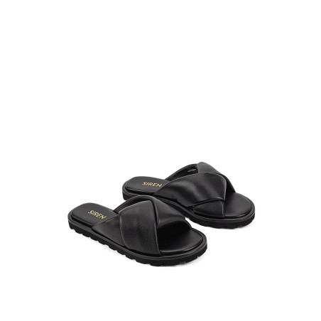 Limited Time Offer Westy Puffy Slides - Black Leather On Hand Now