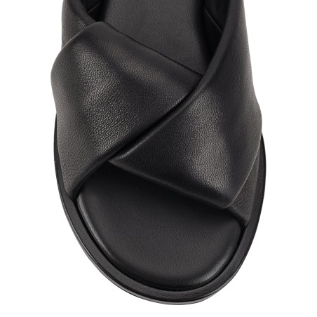 Limited Time Offer Westy Puffy Slides - Black Leather On Hand Now