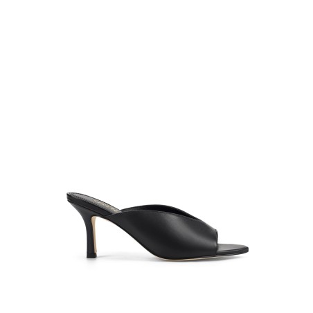 Limited Time Offer Mabel Point Toe Mules - Black Leather Immediate Availability