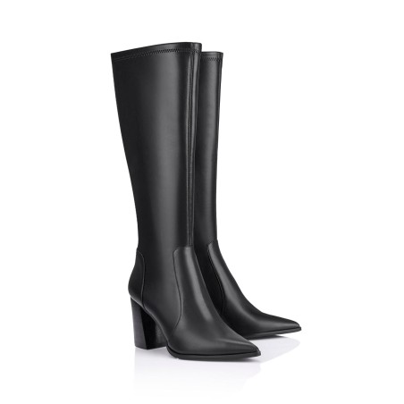 Limited Time Offer Wisdom Knee High Boots - Black Stretch Available Now