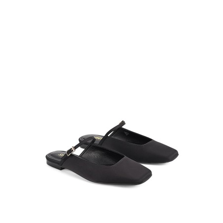 Limited Time Offer Xanthe Mary Jane Mules - Black Satin Just In