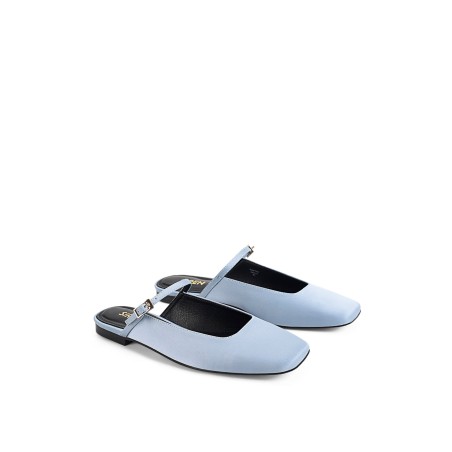 Limited Time Offer Xanthe Mary Jane Mules - Blue Satin In Stock