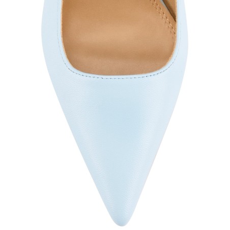 Limited Time Offer Yarra Pointed Toe Slingbacks - Pale Blue Leather Limited Stock