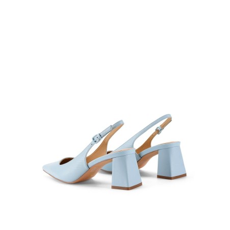 Limited Time Offer Yarra Pointed Toe Slingbacks - Pale Blue Leather Limited Stock