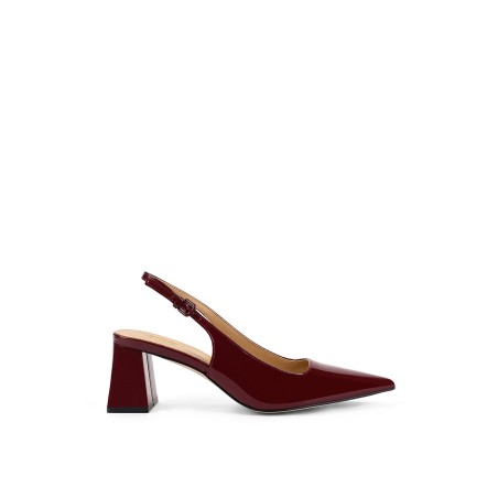 Limited Time Offer Yarra Pointed Toe Slingbacks - Red Wine Patent Leather Immediate Availability