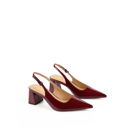 Limited Time Offer Yarra Pointed Toe Slingbacks - Red Wine Patent Leather Immediate Availability