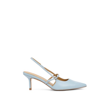 Limited Time Offer York Slingback Heel - Pale Blue Leather New Release