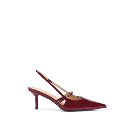 Limited Time Offer York Slingback Heel - Wine  Patent Leather Ready for Shipment