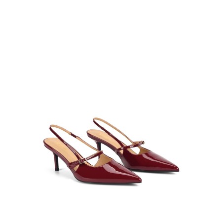 Limited Time Offer York Slingback Heel - Wine  Patent Leather Ready for Shipment