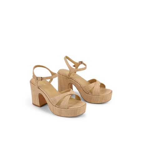 Limited Time Offer Misty Platforms - Natural Raffia Ready for Shipment