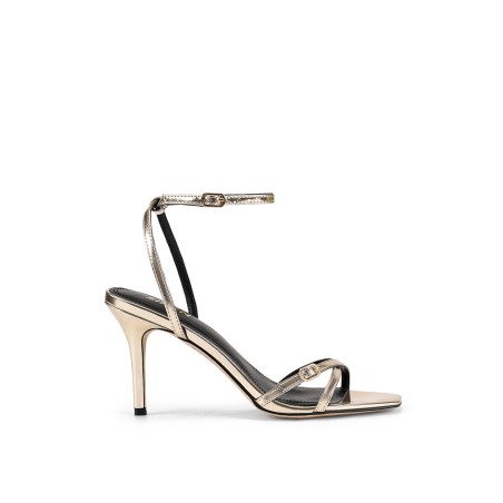 Limited Time Offer Niah Strappy Sandals - Gold Mirror Metallic Leather Latest Edition