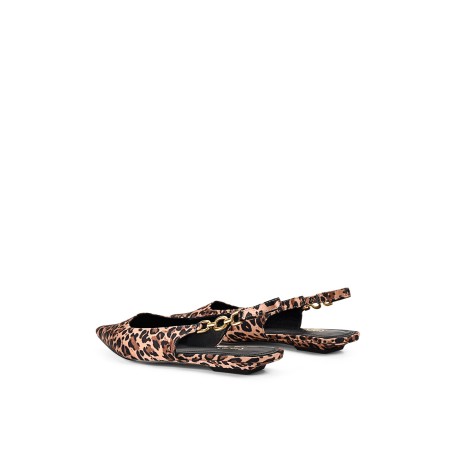 Limited Time Offer Alana Slingback Flats  - Leopard Satin New Release