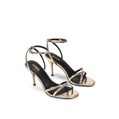 Limited Time Offer Niah Strappy Sandals - Gold Mirror Metallic Leather Latest Edition