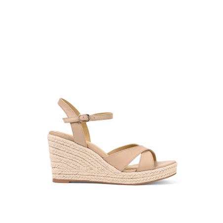 Limited Time Offer Remmie Rope Wedges - Nude Leather Just Launched