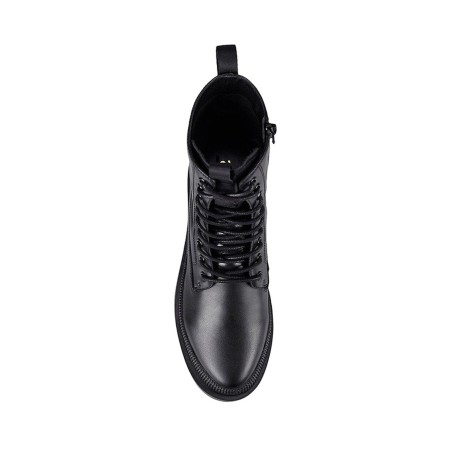 Limited Time Offer Orlando Combat Chunky Boot - Black Leather New Collection