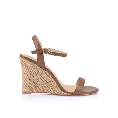 Limited Time Offer Baby Wedge Sandals - Cinnamon Leather Ready for Shipment