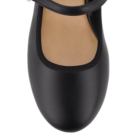 Limited Time Offer Bailey Flats - Black Leather