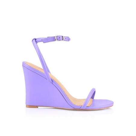 Limited Time Offer Bebe Wedge Sandals - Lilac Leather In Stock