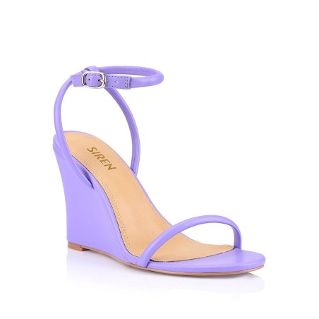 Limited Time Offer Bebe Wedge Sandals - Lilac Leather In Stock