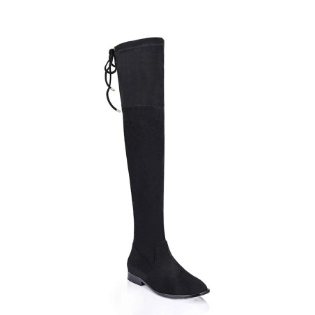 Limited Time Offer Quest Knee High Boots - 119 Black Stretch Micro On Hand Now