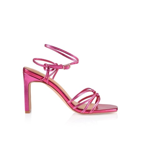 Limited Time Offer Kalista Block Heel Sandals - Hot Pink Metallic New Collection