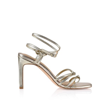 Limited Time Offer Kalista Block Heel Sandals - Soft Gold Leather Just In