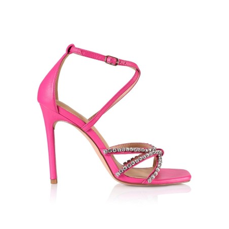 Limited Time Offer Dannie Stiletto Heels - Hot Pink Leather New Release