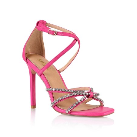 Limited Time Offer Dannie Stiletto Heels - Hot Pink Leather New Release