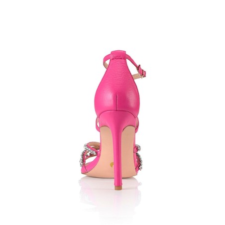 Limited Time Offer Dannie Stiletto Heels - Hot Pink Leather New Release