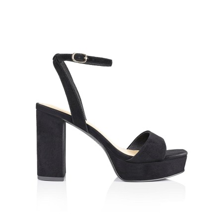 Limited Time Offer Orion Platform Heels - Black Suede Fresh Release