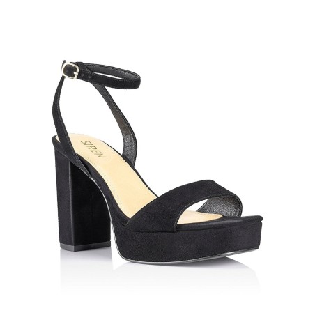 Limited Time Offer Orion Platform Heels - Black Suede Fresh Release