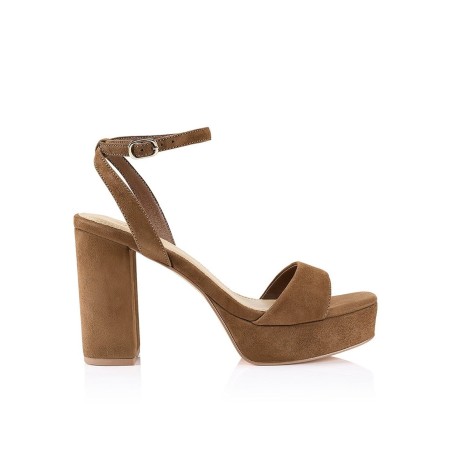 Limited Time Offer Orion Platform Heels - Coffee Suede Limited Stock