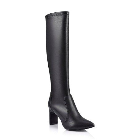 Limited Time Offer Bradley Knee High Boots - Black Stretch Immediate Availability