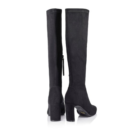 Limited Time Offer Bradley Knee High Boots - Black Stretch Micro Just Launched