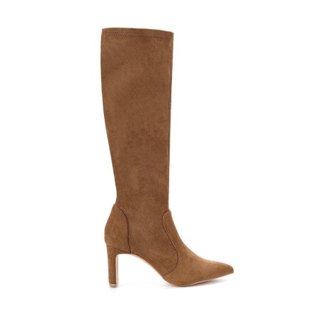 Limited Time Offer Bradley Knee High Boots - Coffee Stretch Micro